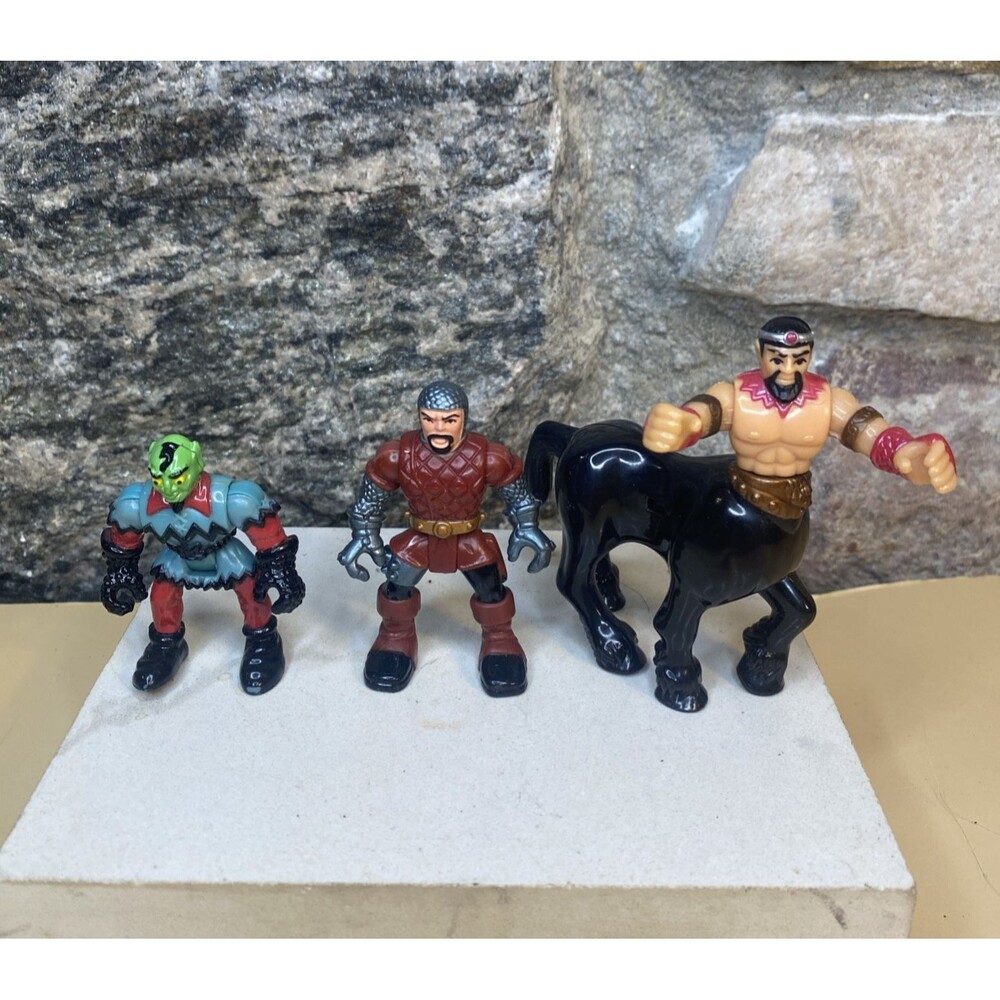 Vintage Fisher Price Imaginext Castle Figures Lot Centaur Red Saxon Knight Troll